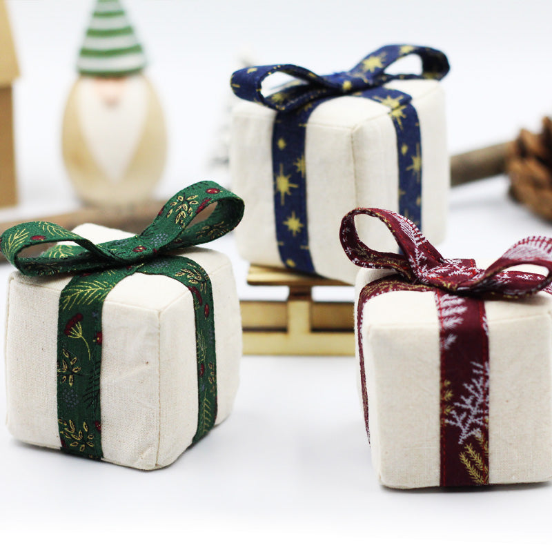 Jouet cadeau de noël pour chat en tissu - Garnie d'herbe à chat ou de valériane - Fait-main - Made in France - Azure et Gaia