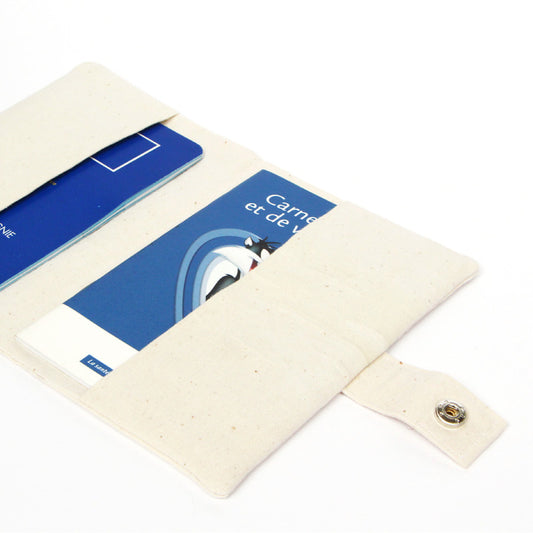 Protege carnet de sante pour animaux de compagnie, 12x16cm, en coton