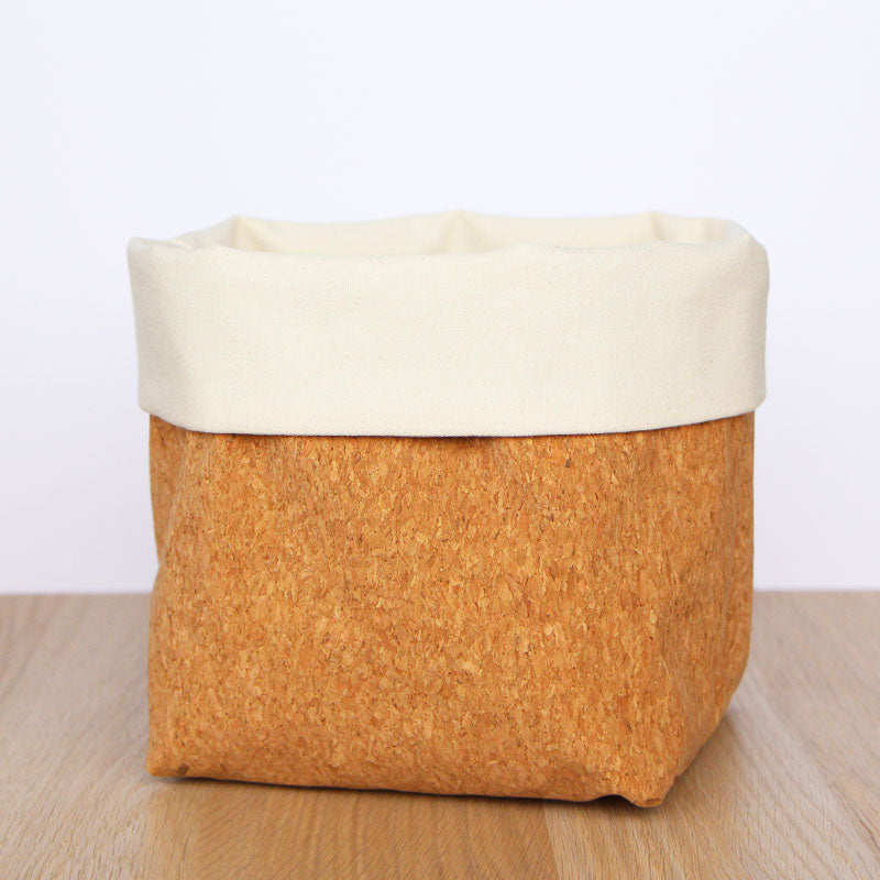 sac à jouet en tissu et en liège, fait main en France - Azure et Gaia