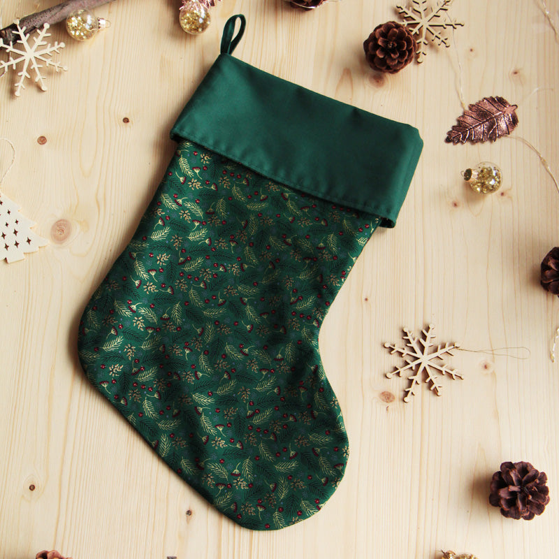 chaussette de noel personnalisée - prenom brode - idee cadeau de noel